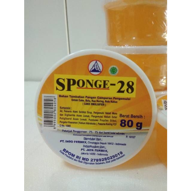 

Sponge 28 pelembut cake/bolu/kuker (cake improver) 80gr