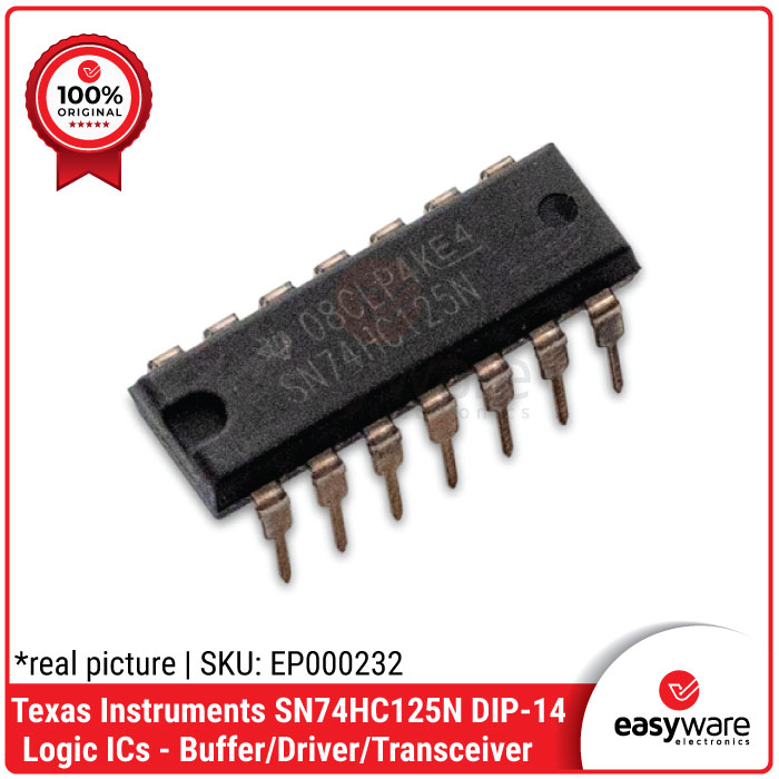 IC SN74HC125N 74HC125N DIP-14 ORIGINAL IC LOGIC BUFFER 74HC125