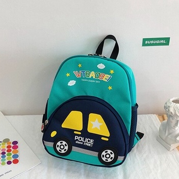 (pb6_shop)Tas Ransel Anak Sekolah TK SD PAUD Motif Mobil Lucu Import/Tas Sekolah Anak Laki-laki TK SD Motif Kartun Dunia Mobil Baru 2023