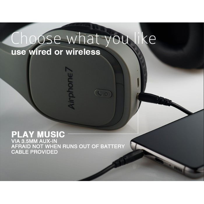 SONICGEAR WIRELESS BLUETOOTH HEADPHONE  AIRPHONE 7