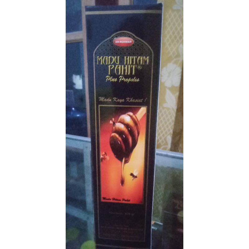 

Madu Hitam Pahit plus propolis 470 gr Ar rohmah