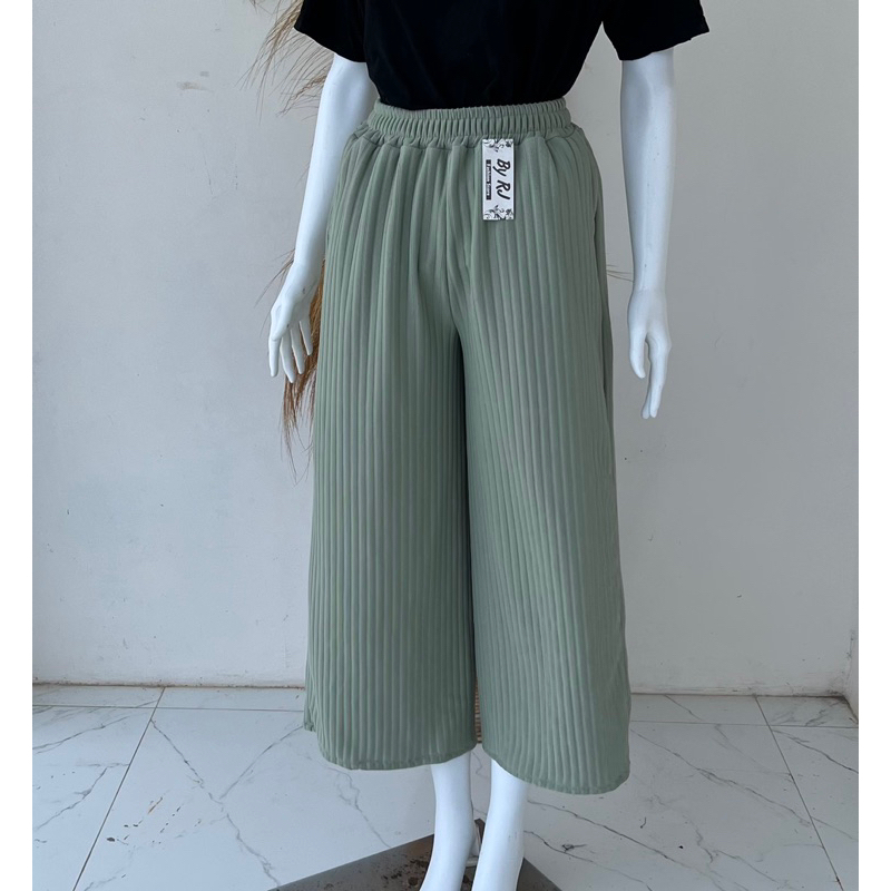 Celana Kulot Knit Premium Murah Berkualitas Kulot Knit Hornet Premium - Long Cullote Meera Pants - Korean Loose Pants Trousers Wanita - Loungewear - Celana Kulot Jumbo XXL XXXL Perempuan Murah Berkualitas