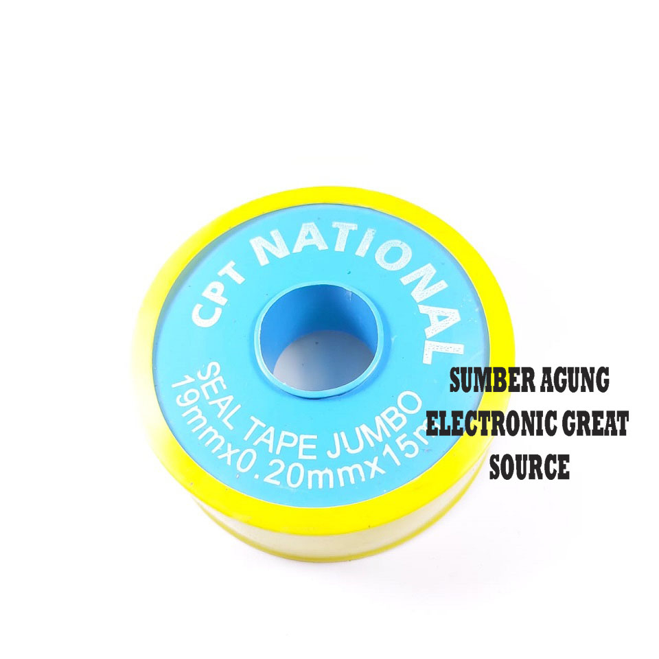 CPT National Seal Tape Jumbo Sealtape 19mm x 0.2mm x 15m Solasi Pipa Kran Keran