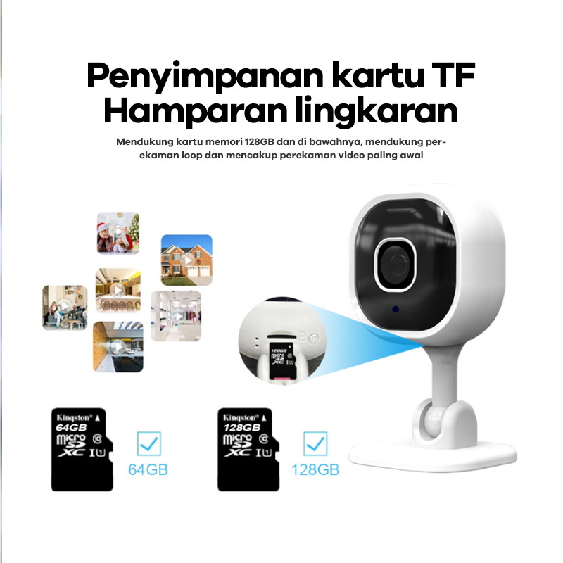 Bonkyo A3  Kamera Cctv Mini 1080p HD two-way voice Kamera Pengintai CCTV Wireles Wifi Camera - IP CAM - CCTV Penjagaan,