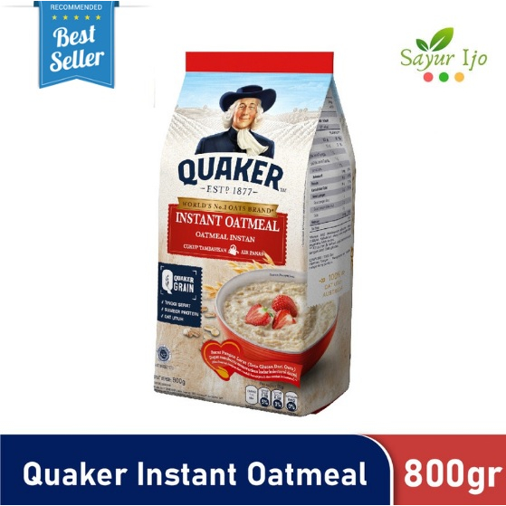 

Quaker Instant Oatmeal 800 Gr / Pack Premium Oat Gandum Sarapan Cereal