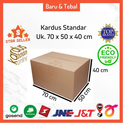 

Kardus Box Karton Dus Kotak Packing Jumbo Besar Polos Uk. 70x50x40 CFlute Tebal 4 mm untuk Pindahan