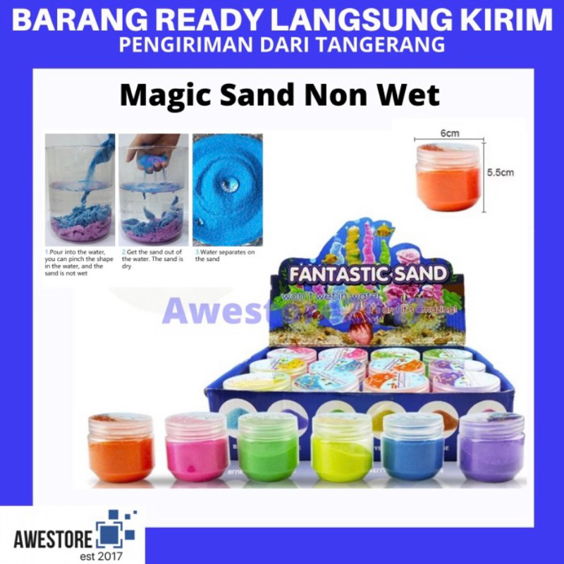 Magic Aqua Fantastic Sand Water Non Not Wet Toy Pasir Eksperimen Basah