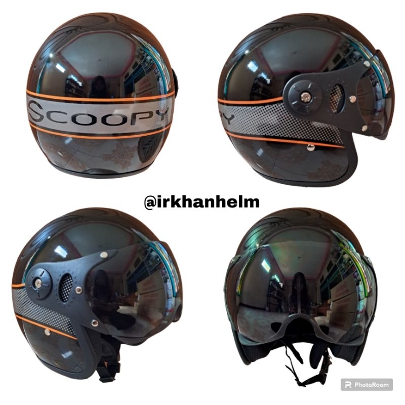Helm Scoopy Hitam Pilot SNI