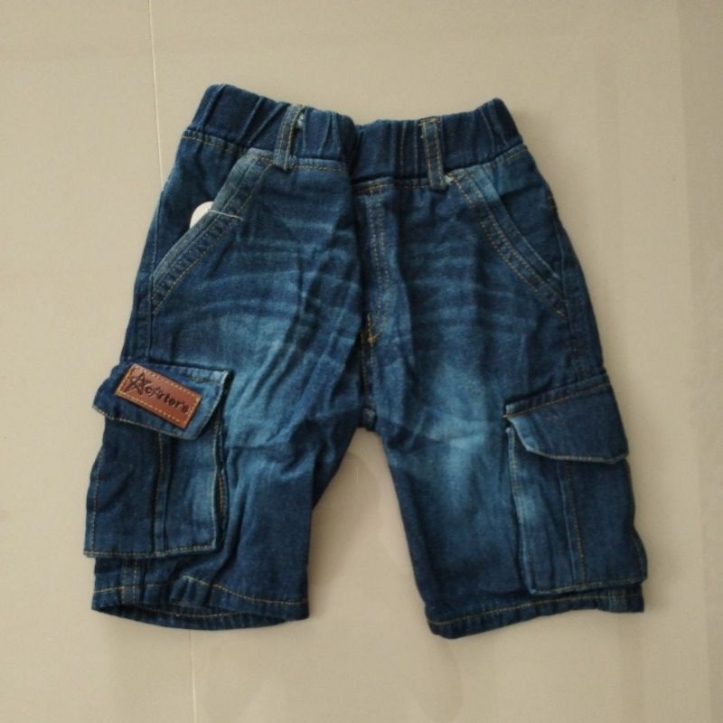 Celana Jeans Anak Pendek Cargo 1_10 Tahun