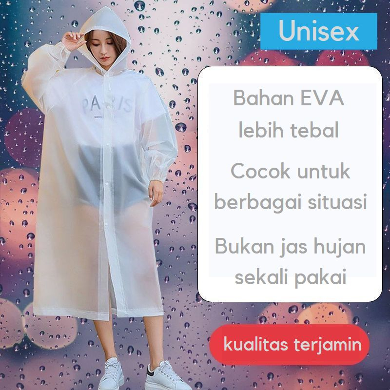 Jas Hujan Langsungan All Size Simple Tanpa Motif (Polos) - SOSOYO