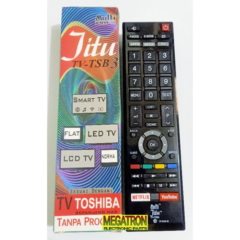 Remote TV Tabung/FLAT/SMART TV/ LCD dan LED Toshiba