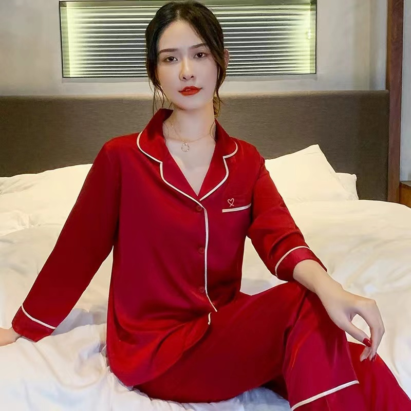 2023 Versi Korea Baru Bingsi Ms. Bingsi Pajamas/Red Home Service Set