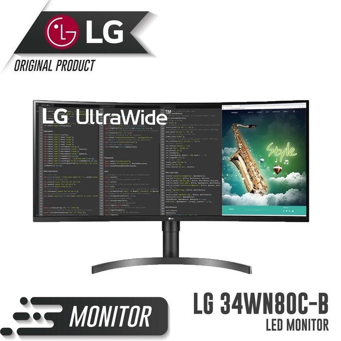 Monitor LG 34WN80C WQHD curved IPS HDR usb-c PD60W | 34wn80c-b