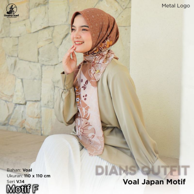 Umama - Voal Japan PART 2 Print LC Kerudung Motif Segi Empat Umama Scarf Original