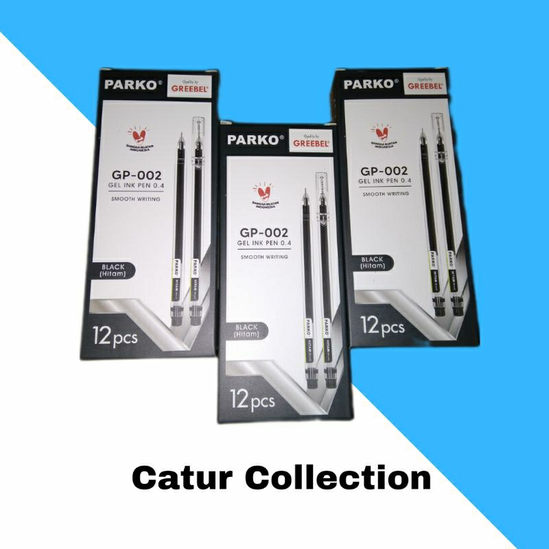 

PARKO Pulpen Bolpoin Bullpen Ballpoint Bolpoint (PARKO GEL INK PEN GP-002 HITAM 0.4)
