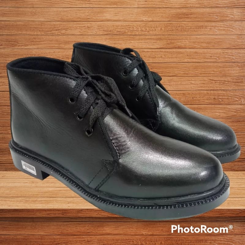 sepatu pdh tali satpam,sepatu paskibra kulit asli