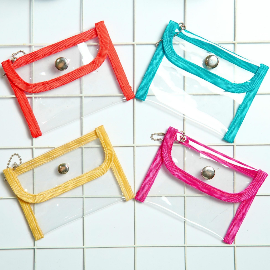 Dompet Koin Transparan Card Holder Mini Pouch I Dompet Penyimpanan Untuk Uang Koin/Kertas Lucu