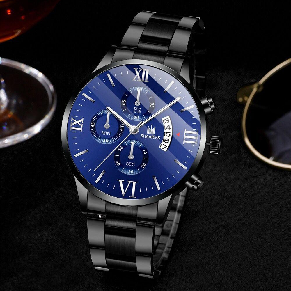 SANGCAKRA COD - Jam Tangan Pria Luxury Full Steel Sport Quartz Business Waterproof Casual Watch Stainless Steel Anti KaratKaca Tebal Tahan Gores Bercahaya Fitur Tanggal Aktif Angka Romawi Gaya Keren Trendy Kekinian Simple Elegan Mewah Berkualitas - J88