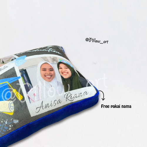 Pillowart - Bantal Custom Foto Ukuran 60x40 cm Jumbo / Hadiah - ART008