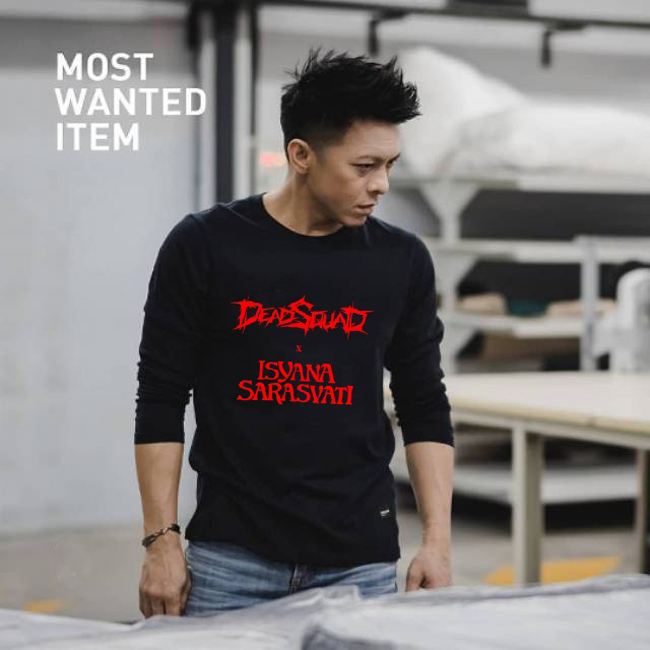Kaos Deadsquad x Isyana Sarasvati Tshirt Tangan Panjang Bahan Katun