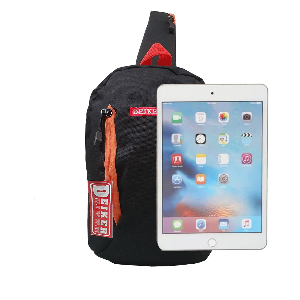 New DAIKER Tas Selempang Pria Tas Slingbag Tas Ransel Pria Tas Ransel Tali Satu Tas Waistbag Tas Gadget Tas Ipad Tas Notebook Tas Selempang Notebook Tas Korea Tas Sling Bag Korea WS DAIKER - BlackDESKRIPSI WAISBAG