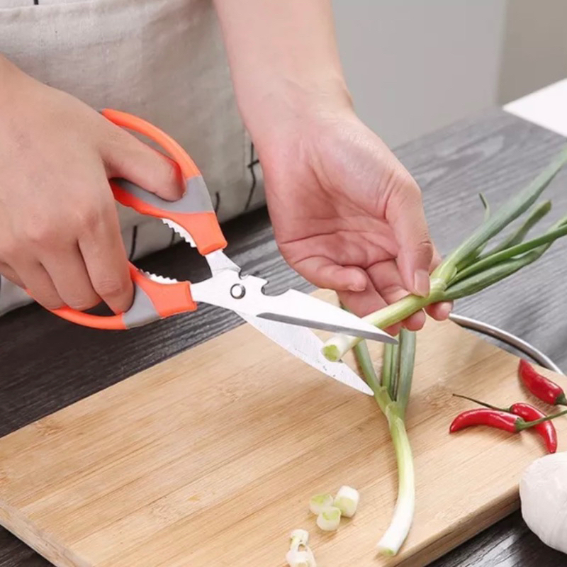 Gunting Serbaguna MULTIFUNGSI STAINLESS Alat Potong Sayur Buah Daging MPASI bayi Bekal Sekolah Anak Aksesoris Dapur