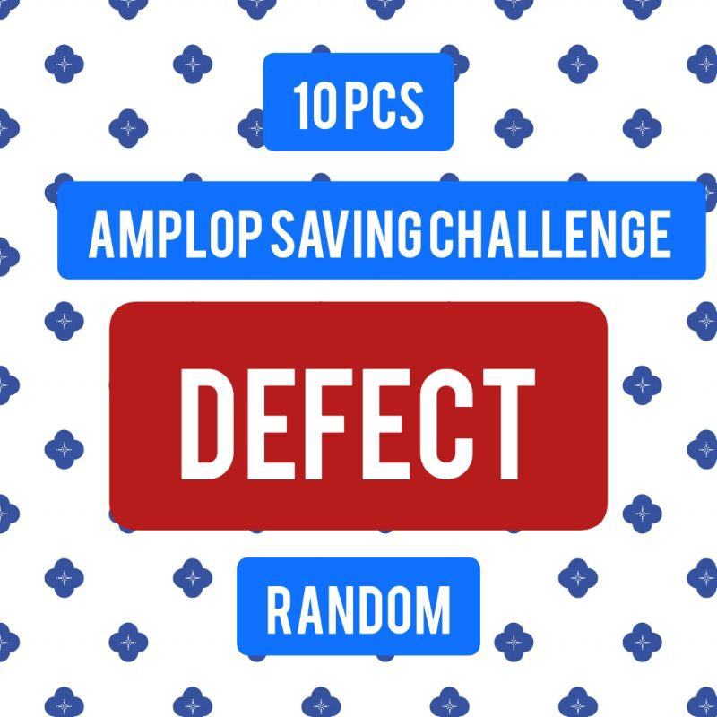

10 pcs defect amplop saving challenge random