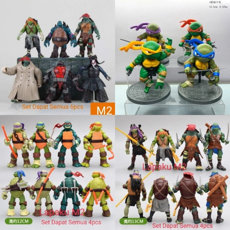 FIGURE NINJA TURTLES KURA KURA NINJA SET ISI 4PCS