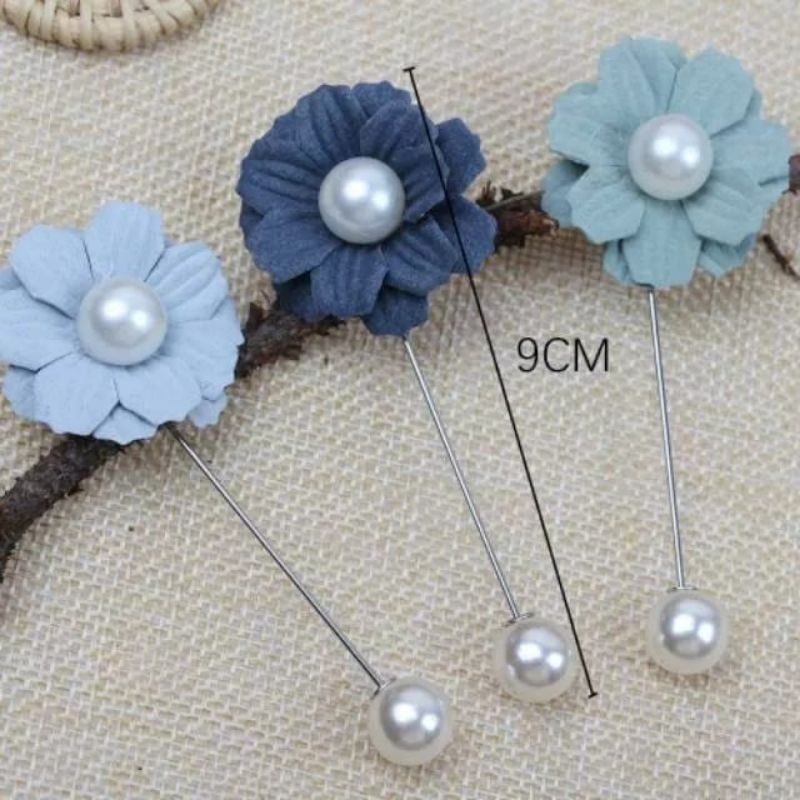 COD Medan termurah/Mutiara korean Bros pearl pin/Tuspin bunga-Mutiara