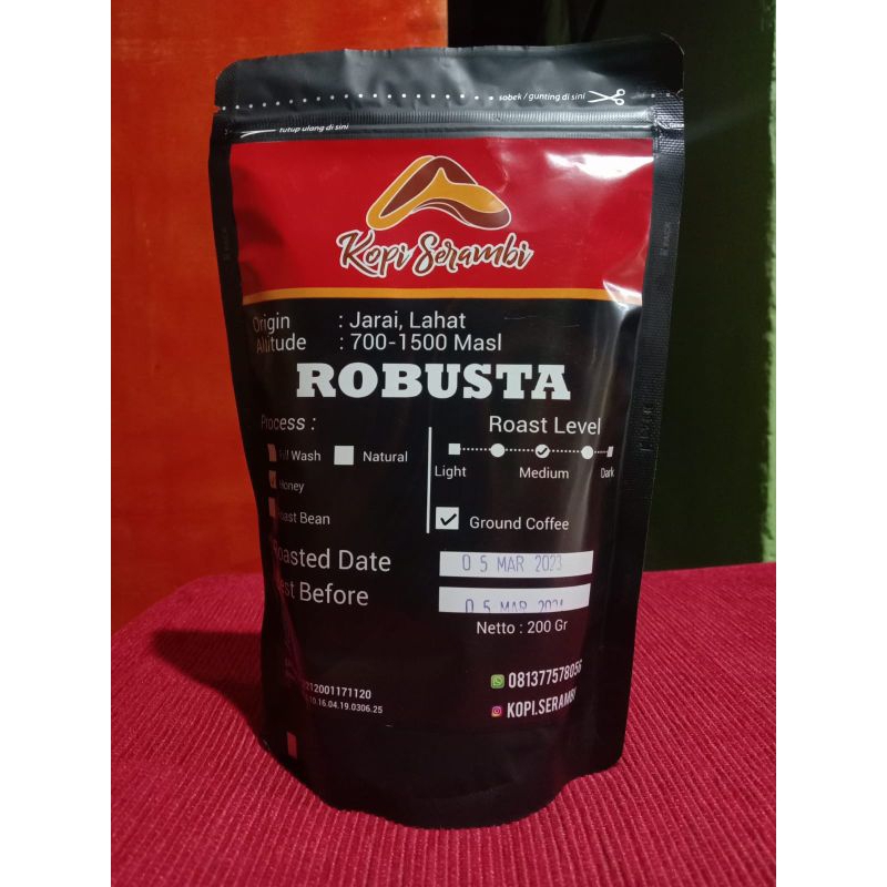 

kopi bubuk / Roasted bean Kopi robusta Lereng Dempo