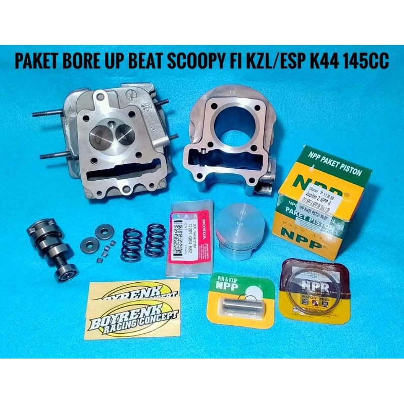 PAKET BORE UP BEAT SCOPY FI KZL / SCOOPY ESP K44 140-145CC-BOYRENK RACING