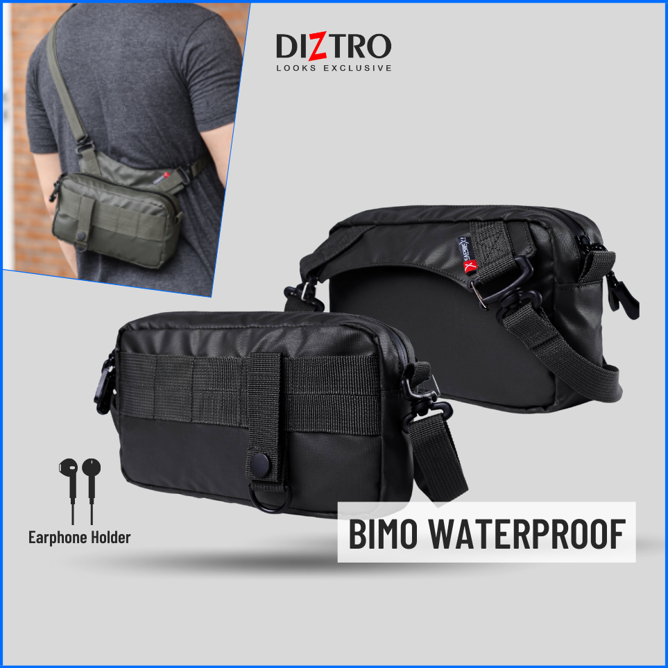 Tas Selempang Bahu Pria Anti Air Sling Bag Pria Waterproof Tas Salempang Samping Cowok Minimalis