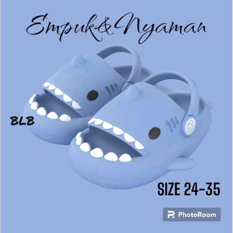 Sandal Hiu Anak Laki laki Dan Perempuan Sandal Anak Hiu Tali Belakang Unisex Sandal Anak Trendy Kekinian Baby Shark Terbaru