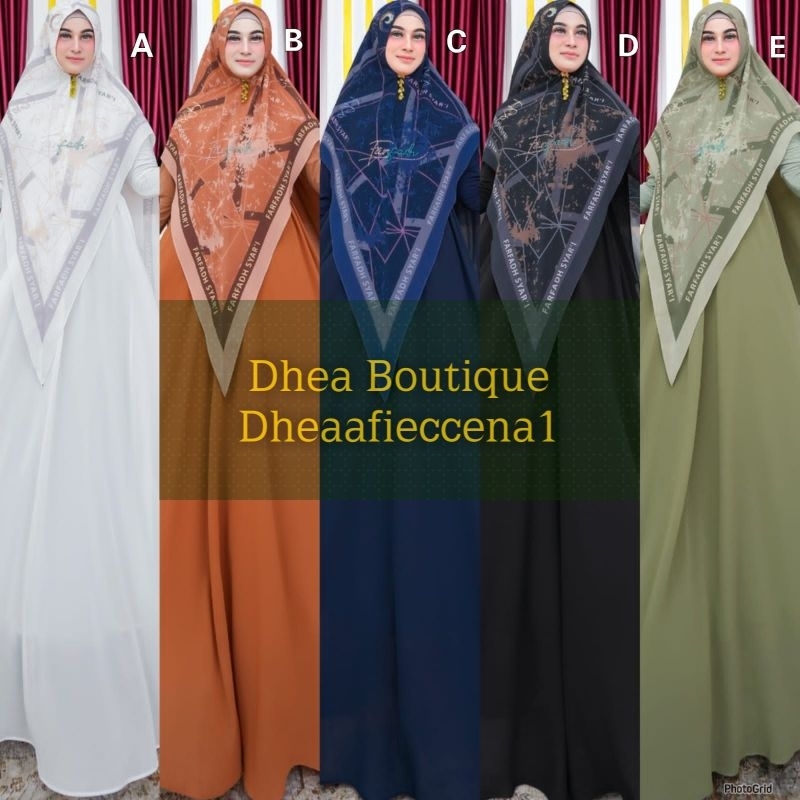 DHEA BOUTIQUE/DHEAAFIECCENA/ZAMIRA SERIES/SYARI POLOS KHIMAR PRINTING EPSON/SYARI SAGE TERRACOTA/SYA