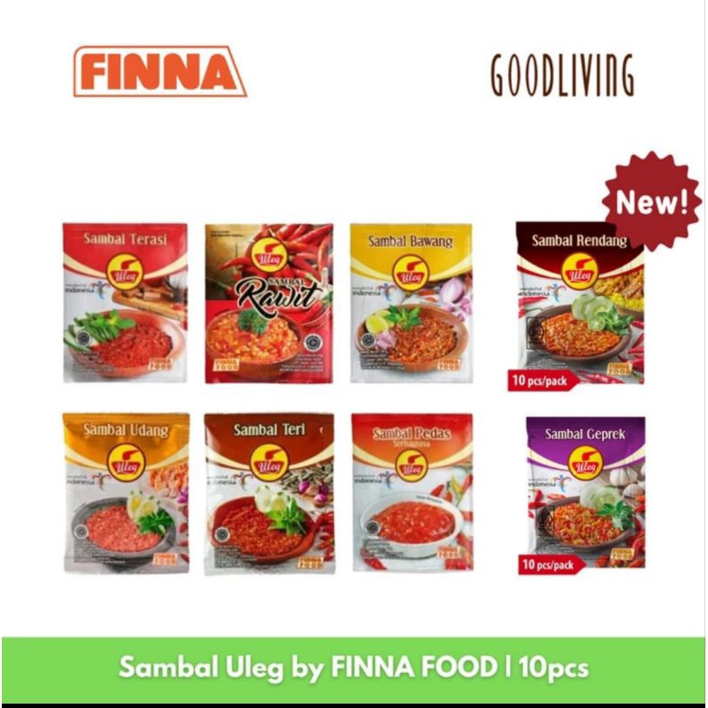

1 pak sambal uleg finna 10 sachet