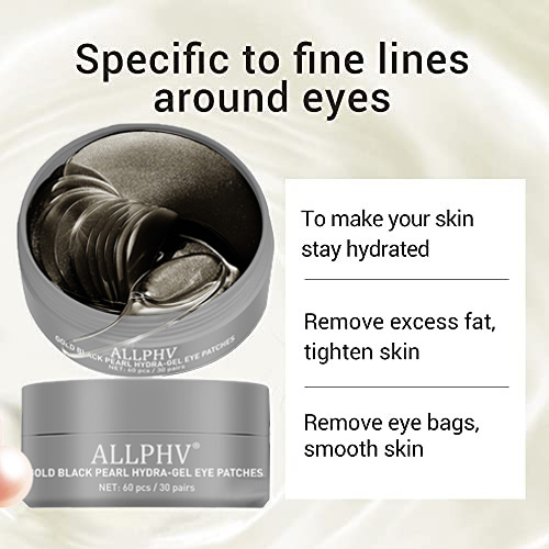ALLPHV Masker Mata Eye Patches eye mask - gold black pearl hydra/Vitamin C/retinol hydra/Hyaluronic Acid/Rose-gel masker wajah