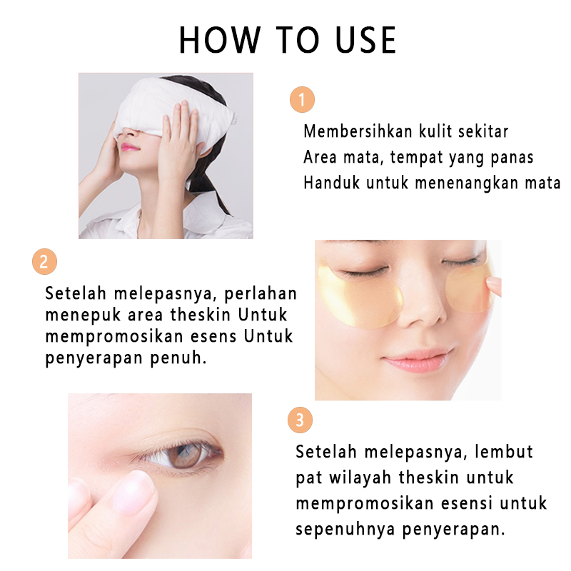 ALLPHV Masker Mata Eye Patches eye mask - gold black pearl hydra/Vitamin C/retinol hydra/Hyaluronic Acid/Rose-gel masker wajah