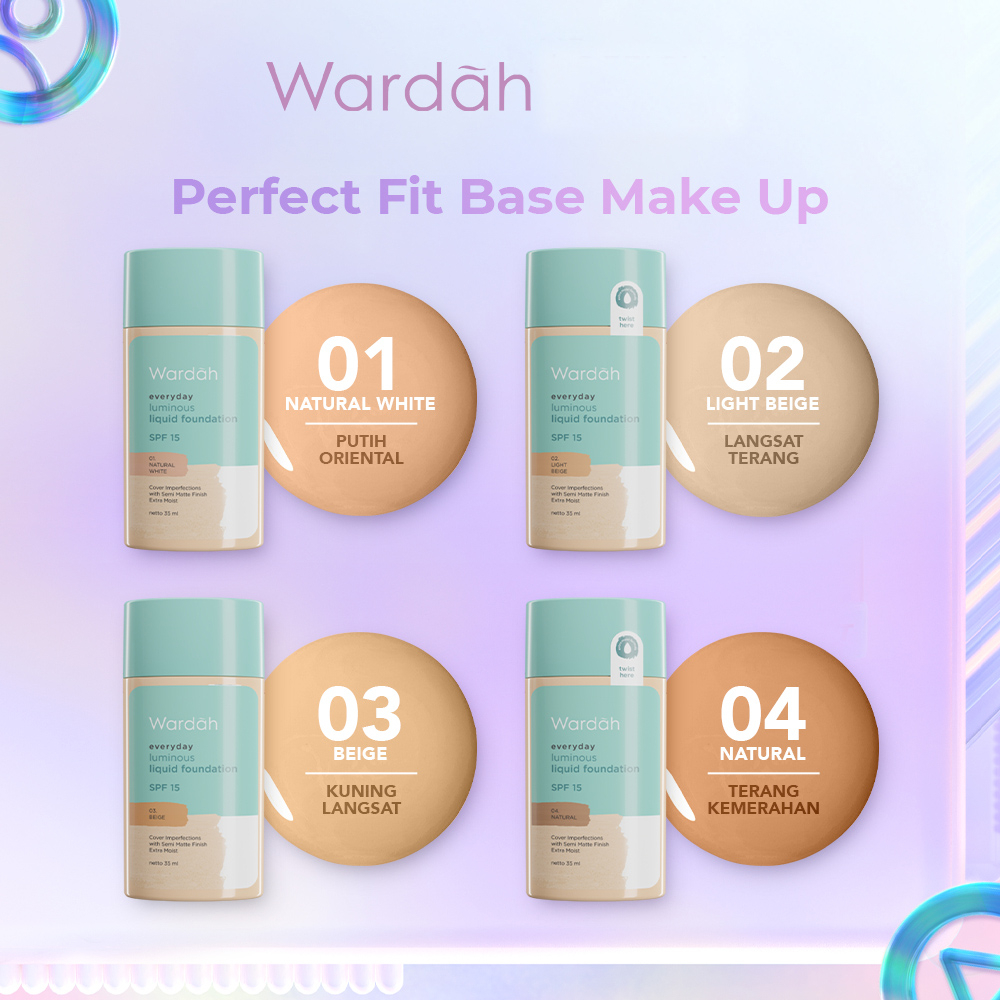 Wardah Everyday Luminous Liquid Foundation - 40ml