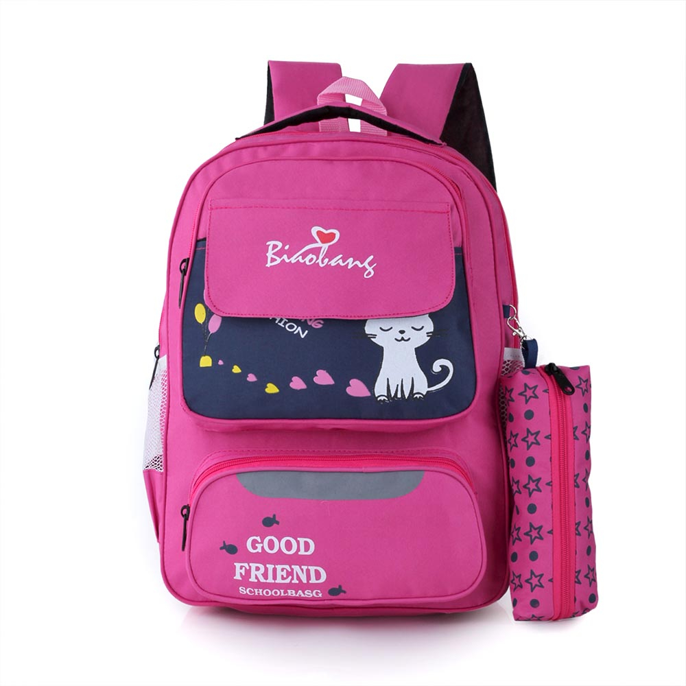 Backpack Anak Perempuan Motif Kucing Tas Ransel TK PAUD 642