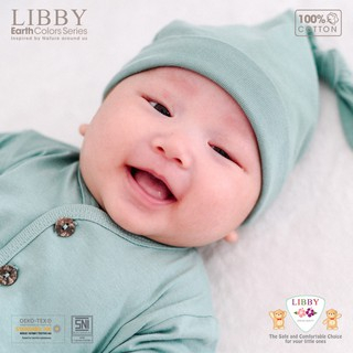 Libby 1pcs topi tali bayi warna polos &amp; Libby Earth (0-3m)| perlengkapan bayi baru lahir / topi bayi