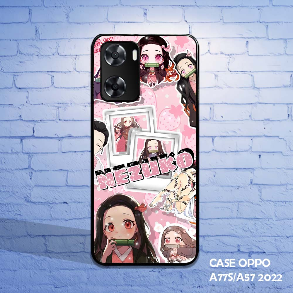 Case Glossy Oppo A57 2022 | A77S [MC48] Casing Kilau Pic HD Motif Anime Nezuko | Kesing Hp Oppo a57 