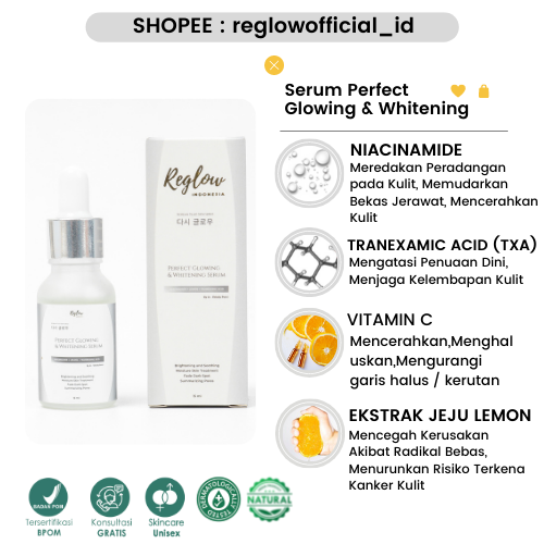 Paket Reglow Night Cream &amp; Serum Penghilang Bekas Jerawat dan Flek Hitam Rglow Skincare Dokter Shindy Original Official Store