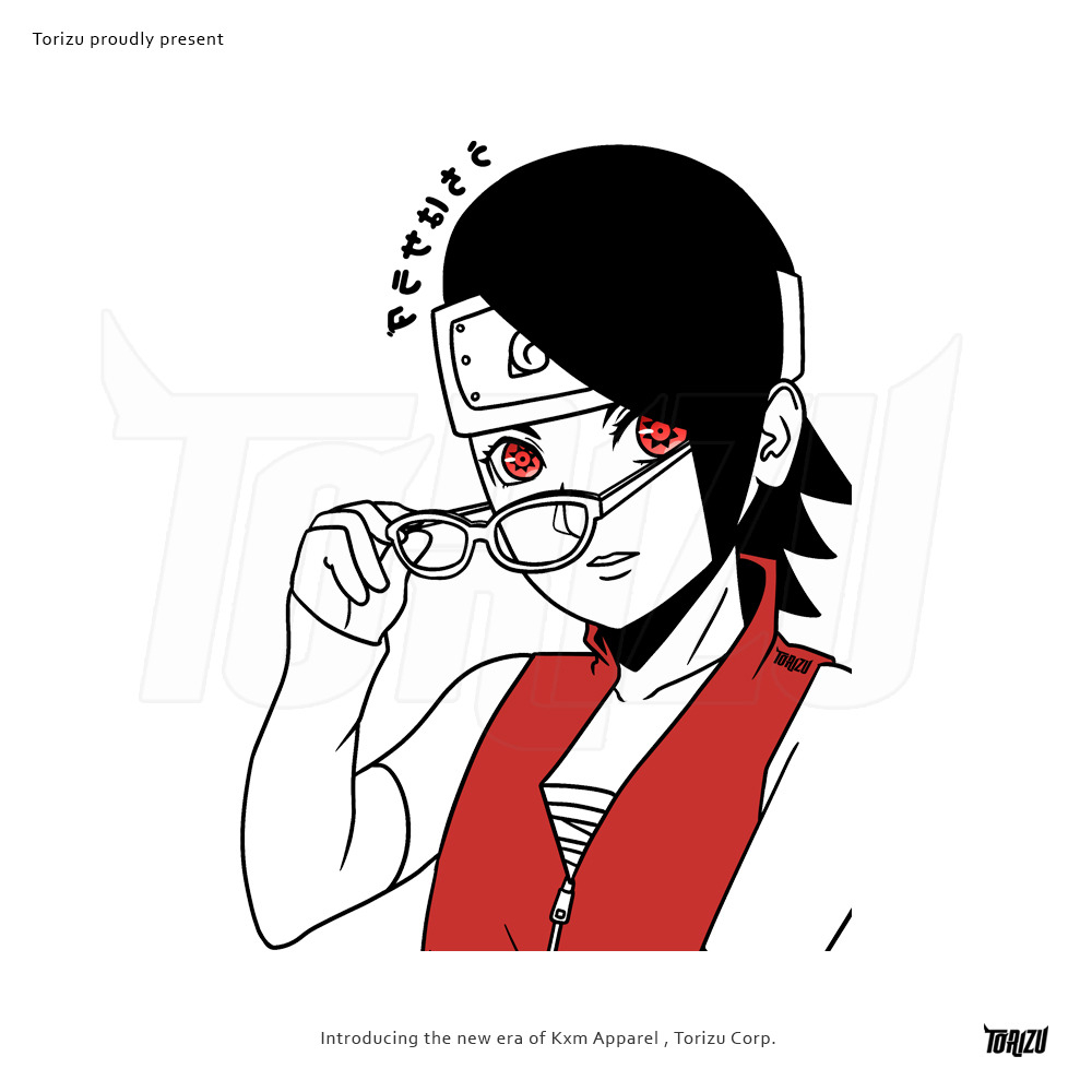 TORIZU Tshirt Sarada Sharingan Anime Manga Naruto Premium Unisex