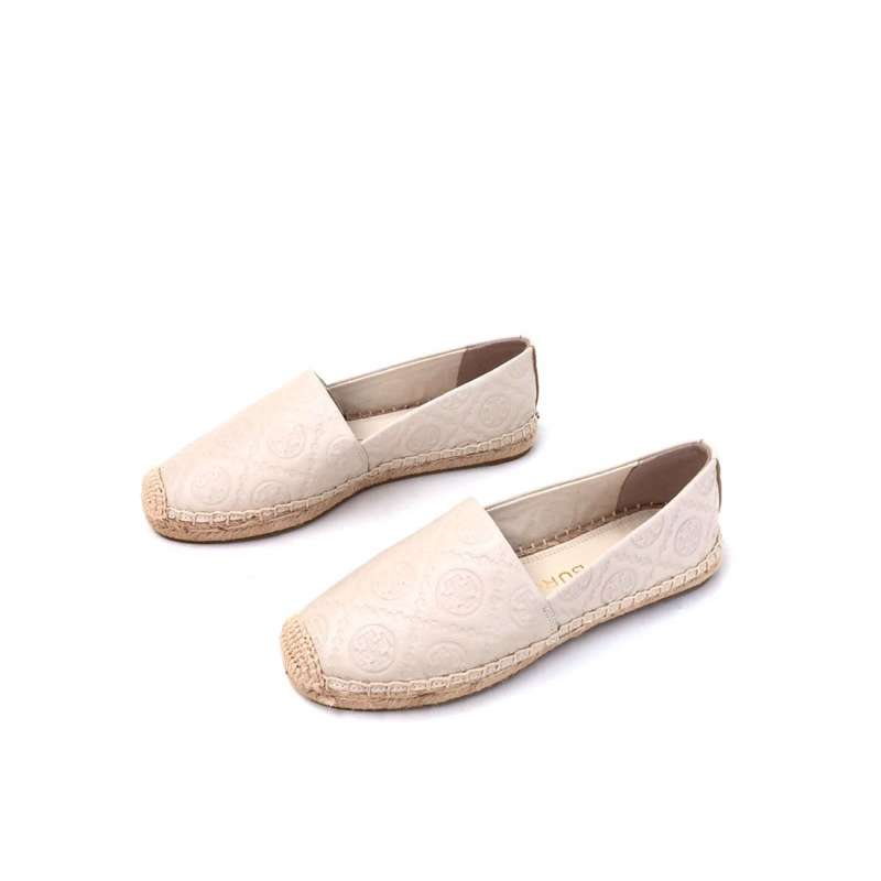 tb monogram leather espadrille shoes