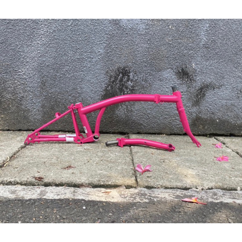 Frame sepeda lipat ACEOFFIX ACE01 Fuschia  Real picture