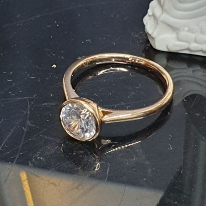 Cincin Wanita Motif Mata satu list bulat C0974 CCG