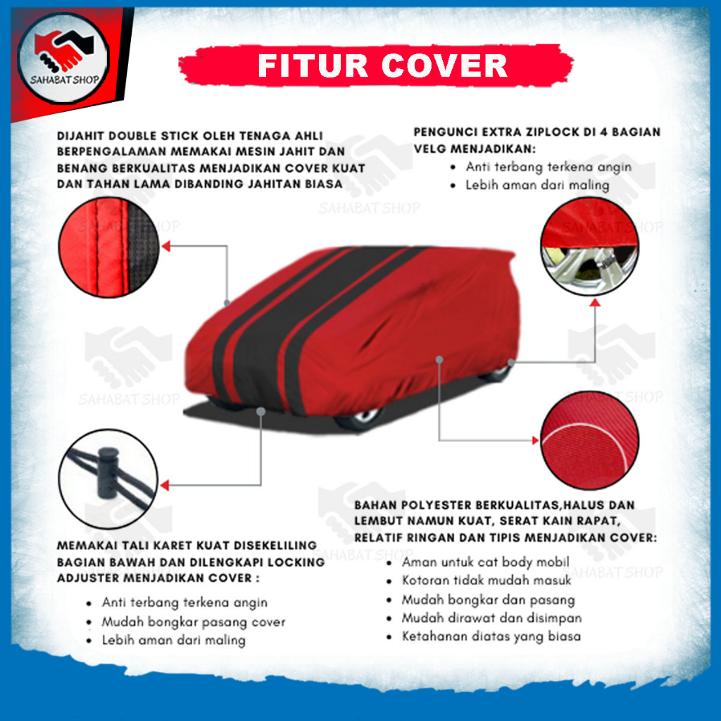 Cover Mobil Rush Raize Kijang Kapsul Honda Stream CRV BRV Terios luxio Grandmax / Sarung Mobil Xpander Rocky Kuda Grandia APV XL7 Grand Livina Wuling Cortez Selimut Tutup Penutup Mantel Mobil