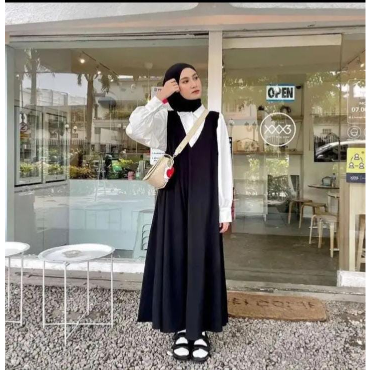 Gamis Flora Set Korean Style Crincle Airflow LD 110cm