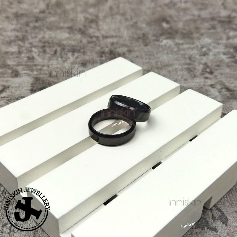 Cincin Stanless Steel Black / Cincin Titanium Hitam