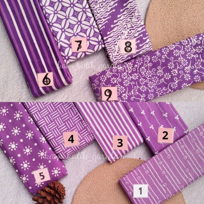 Kain Batik Cap Halus Ungu Lilac Kain Batik Ungu Bahan Batik Katun Ungu Kain Batik Katun Premium Kain